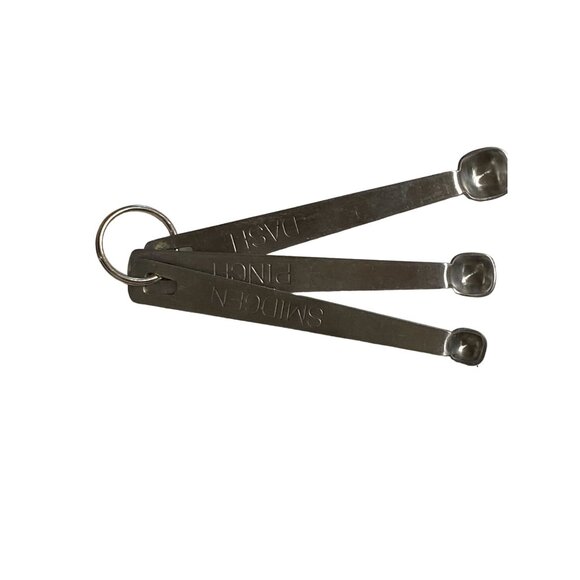 Measuring Spoons Smidgen Dash Pinch Used Stainless Steel - Picture 7 of 8